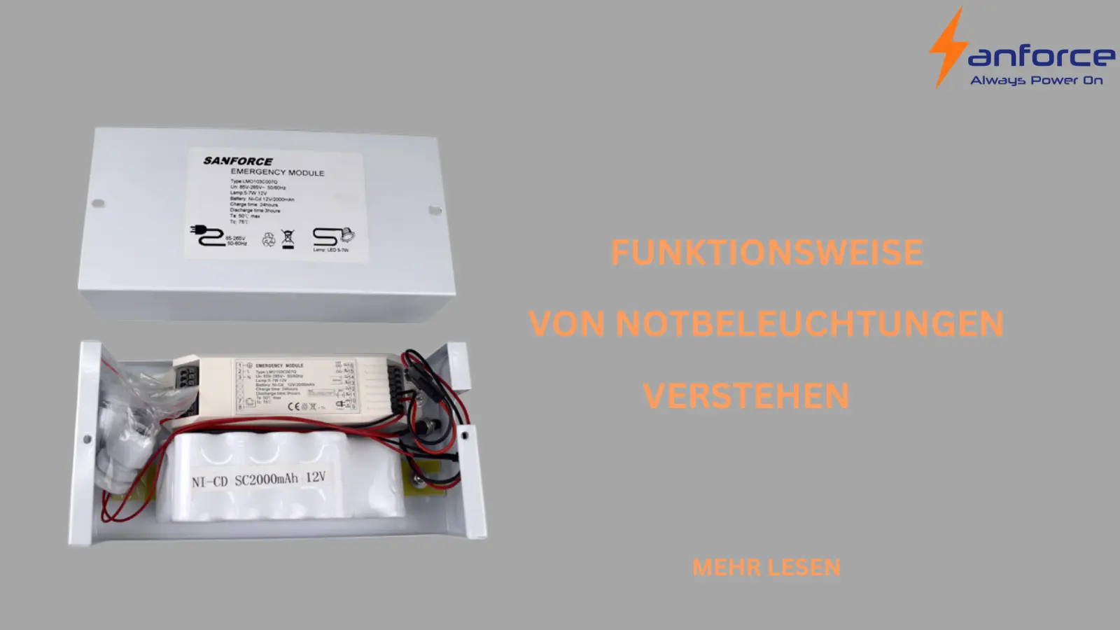 Funktionsweise von Notbeleuchtungen verstehen